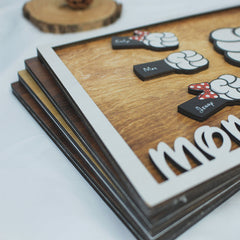 Mommy Mouse - Personalized Layered Wood Sign Stand - Gift For Mom, Dad