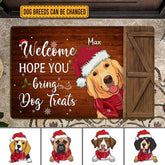 Hope You Bring Dog Treat Personalized Dog Doormat DM-NB273