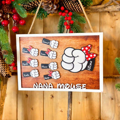 Mommy Mouse - Personalized Layered Wood Sign Stand - Gift For Mom, Dad