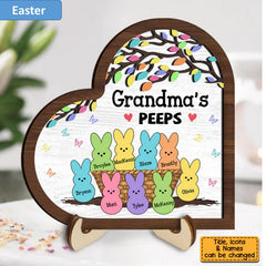 Personalized Grandma Bunny Easter 2 Layered Wooden Plaque 31547