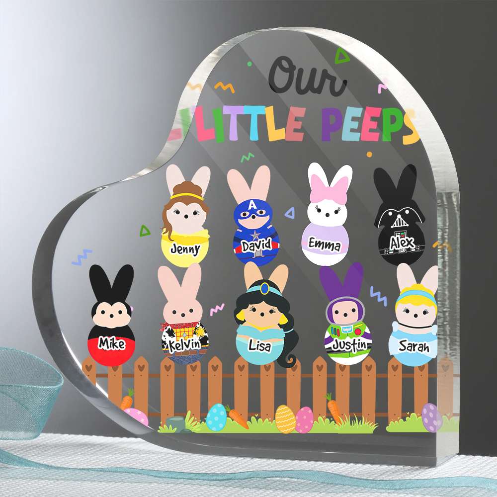 Gift For Family, Personalized Acrylic Plaque, Bunny Easter Kid Plaque 04NAHN050124