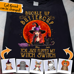 Buckle Up Buttercup Personalized Cat T-Shirt TS-GH197