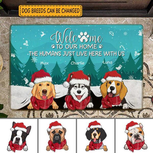 Welcome To Our Home Personalized Dog Doormat DM-NB224
